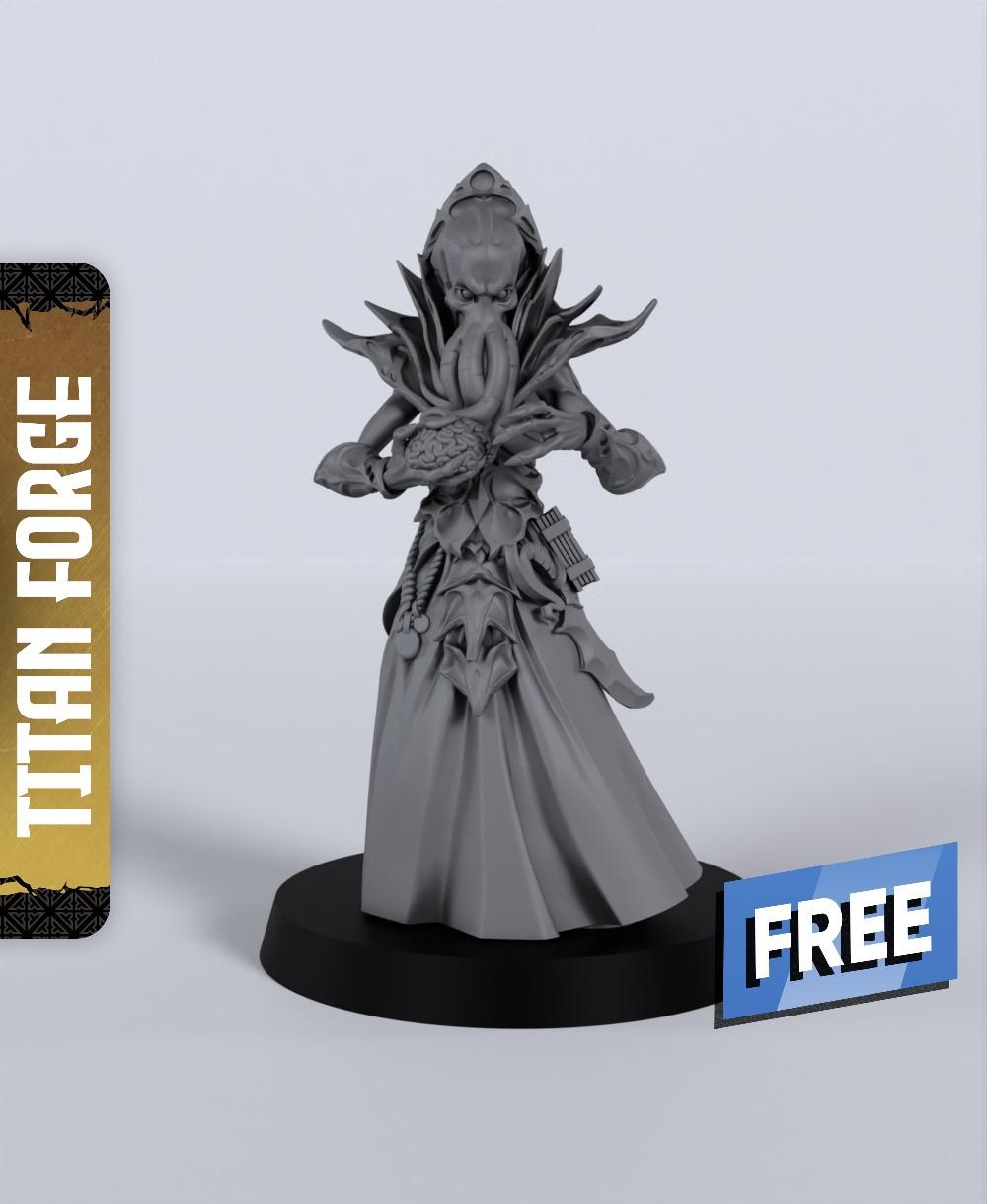 F Mindflayer B - With Free Dragon Warhammer - 5e DnD Inspired for RPG and Wargamers 3d model