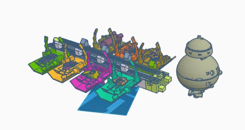 Shipyards Berth for Transport Space Craft 3d model