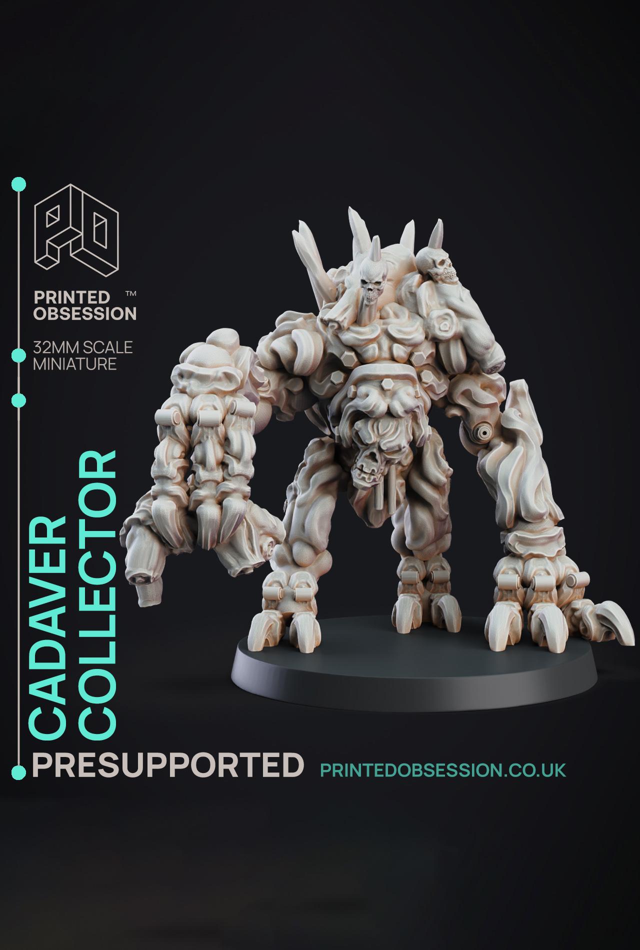 Cadaver Collector - Constructs - PRESUPPORTED - Illustrated and Stats - 32mm scale			 3d model