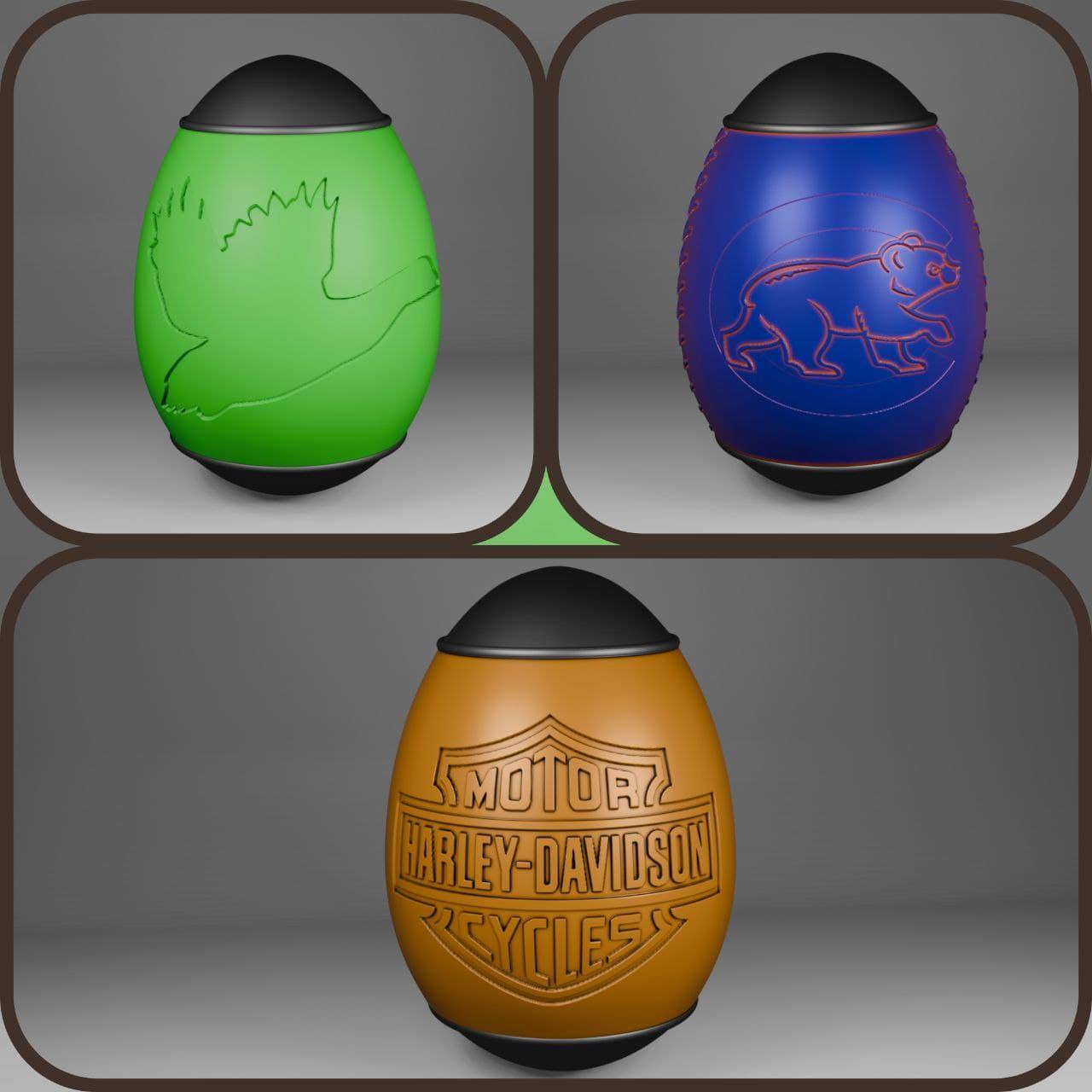 Egg Containers - Set 2 3d model