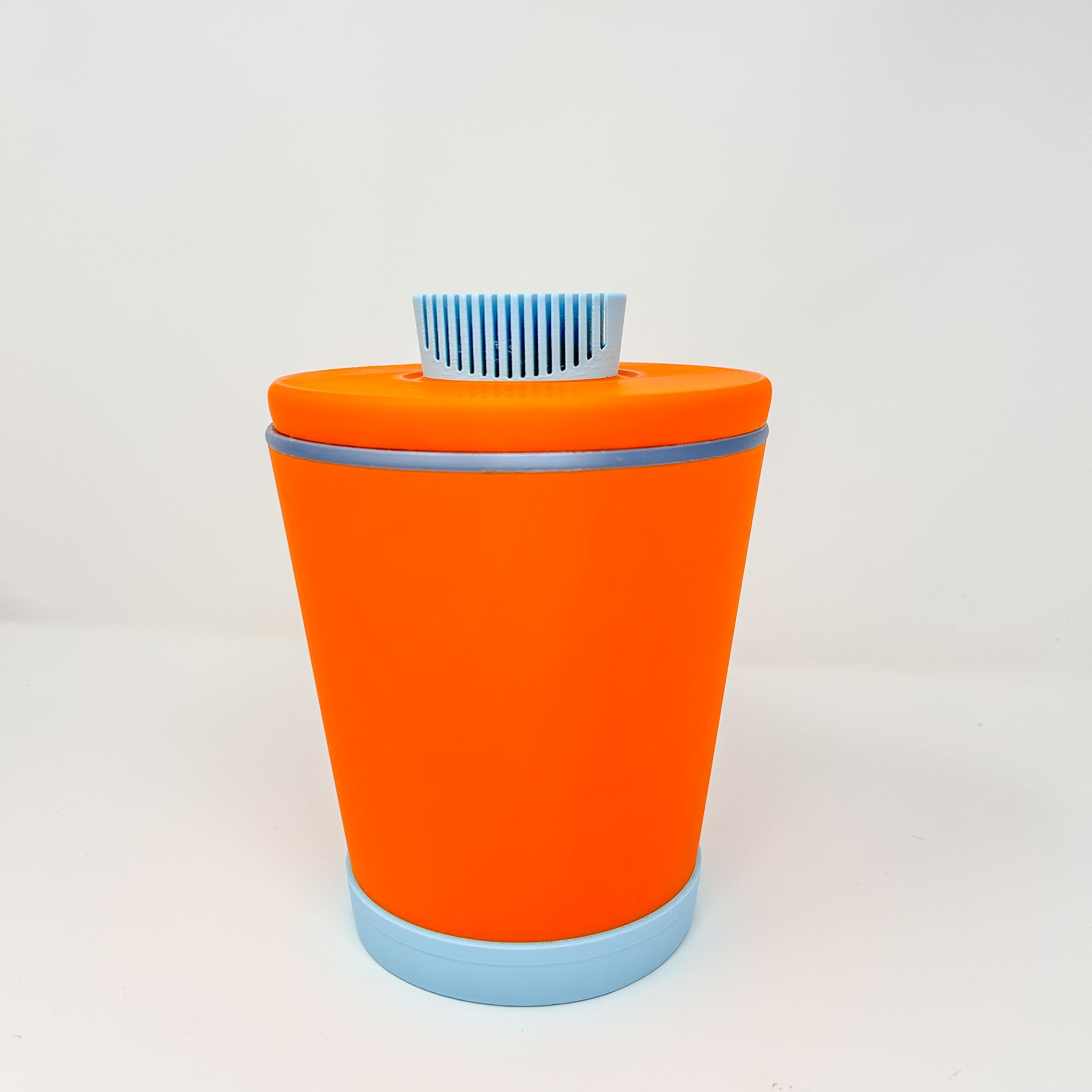 Retro Bucket Organizer - Vintage 1960s-Inspired Knick Knack Organizer with Partitioned Compartments 3d model