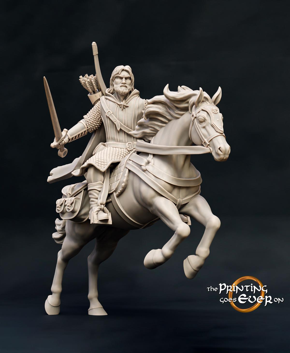 Rangers with Swords - On Foot and Mounted 3d model