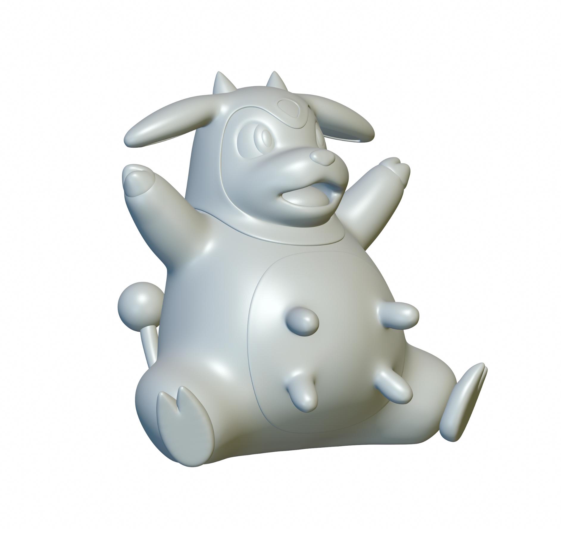 Pokemon Miltank #241 - Optimized for 3D Printing 3d model