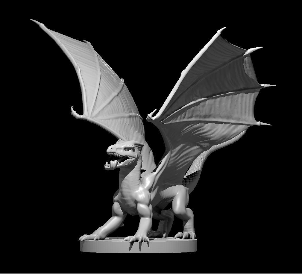 White Dragon Wyrmling - White Dragon Wyrmling - 3d model render - D&D - 3d model