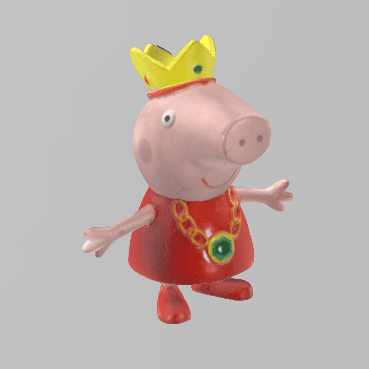 peppa pig king 3d model
