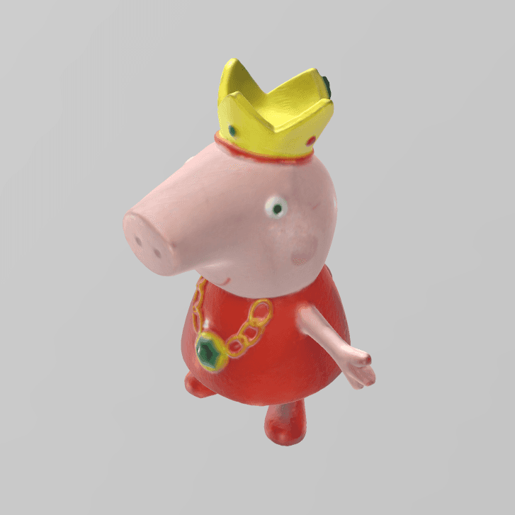 peppa pig king 3d model