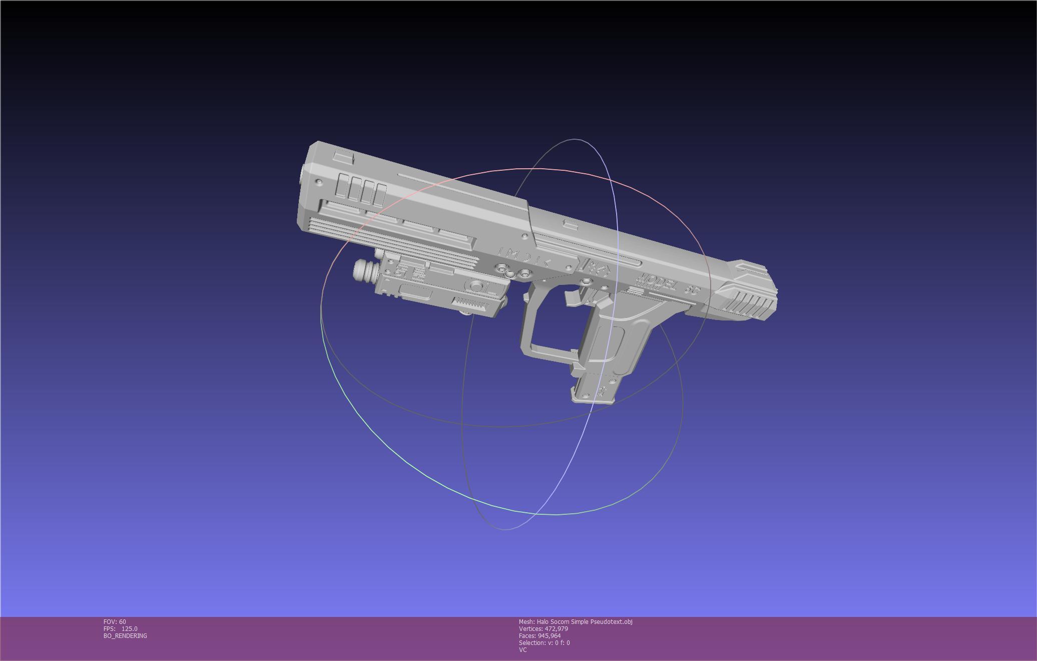 Halo ODST Socom Pistol Basic Model 3d model