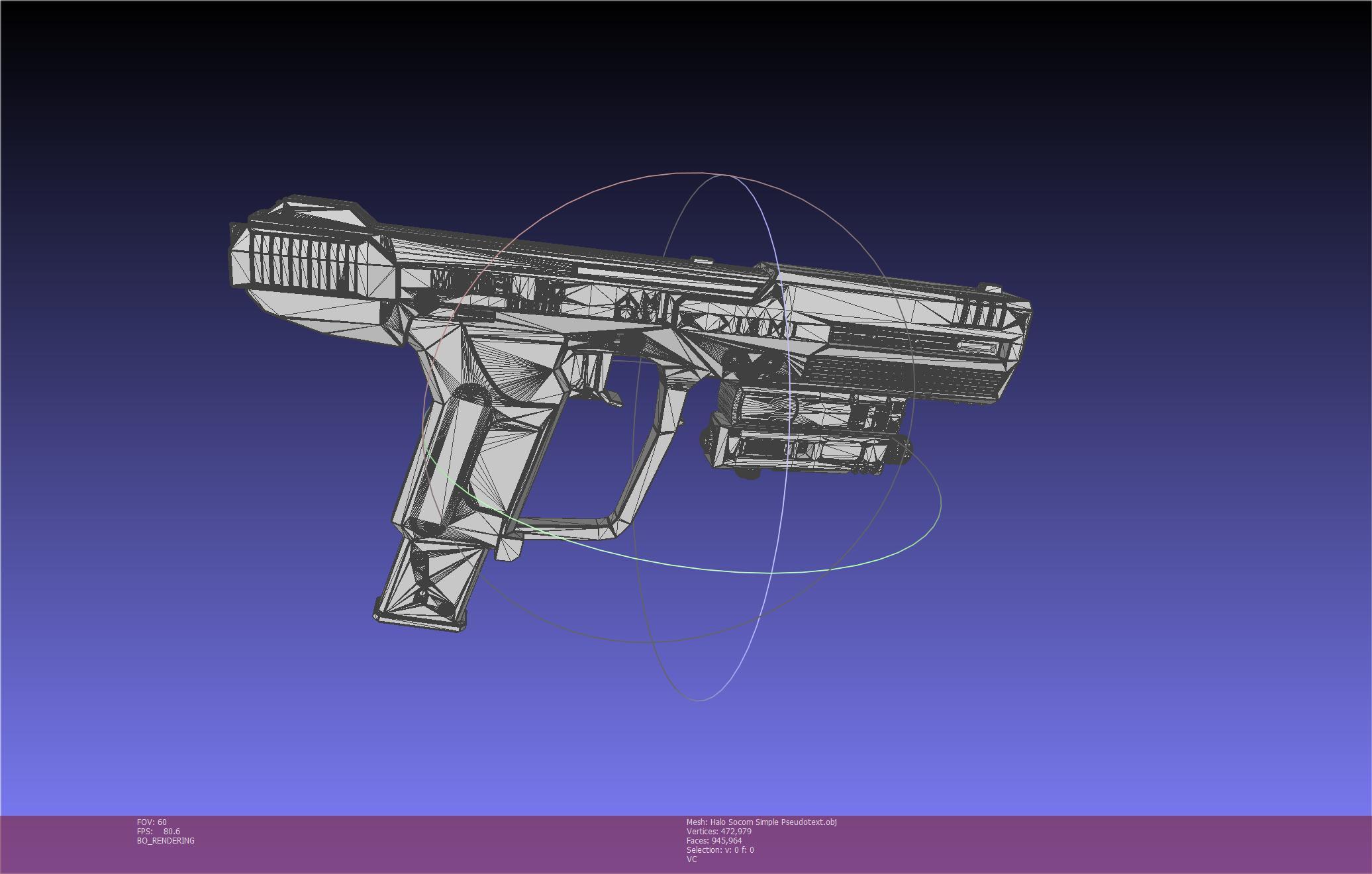 Halo ODST Socom Pistol Basic Model 3d model