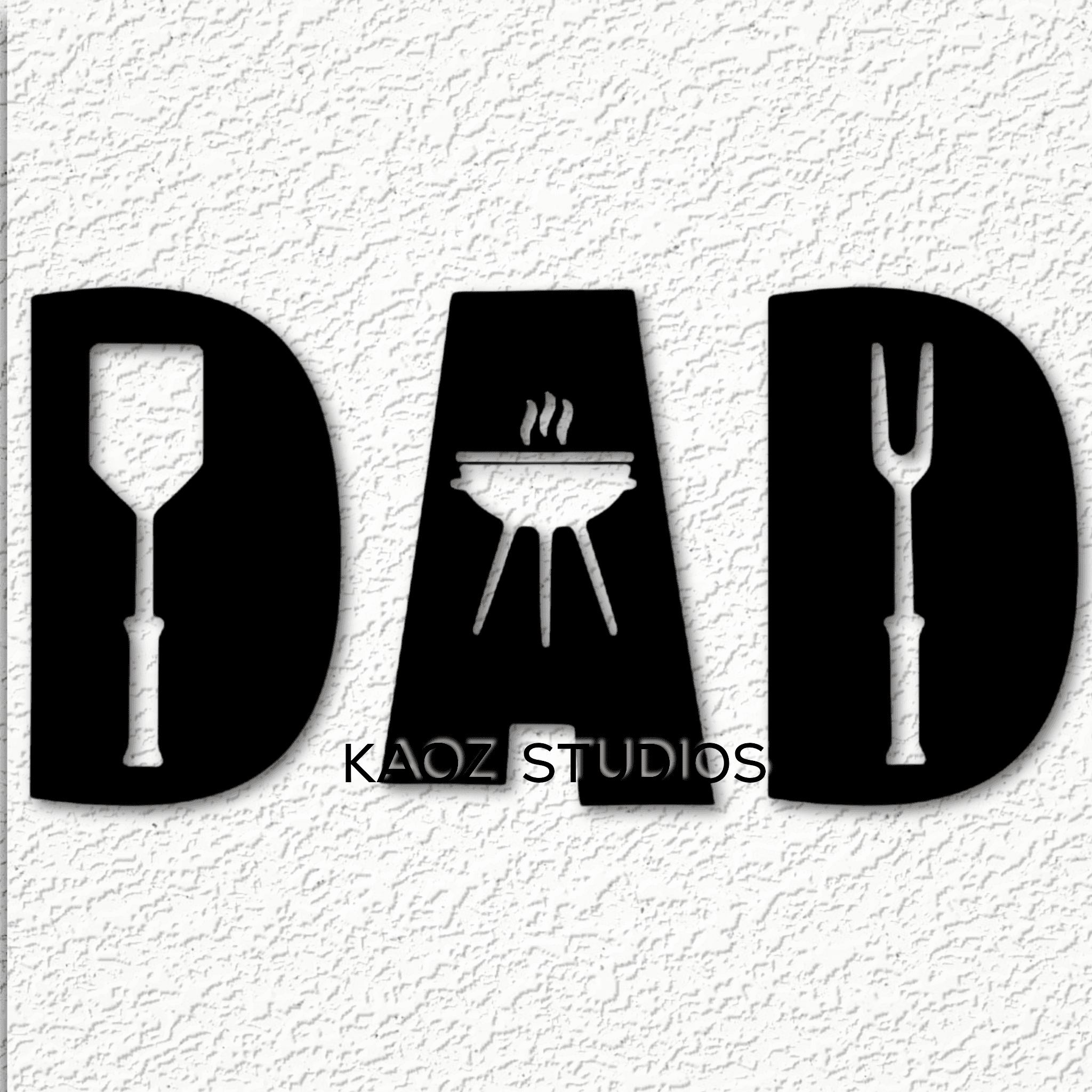 DAD bbq letters wall art fathers day wall decor 3d model