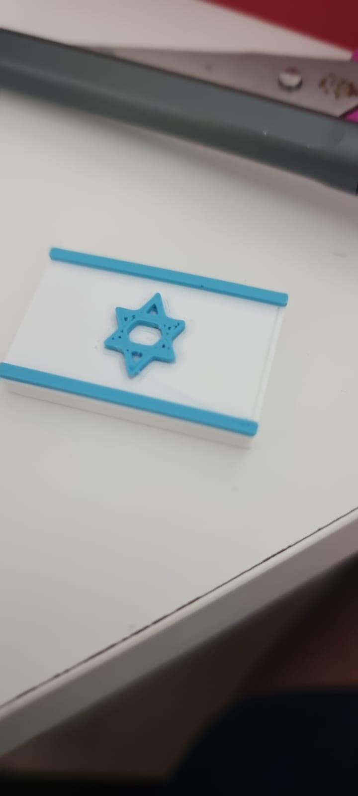 israel flag keychain.stl 3d model
