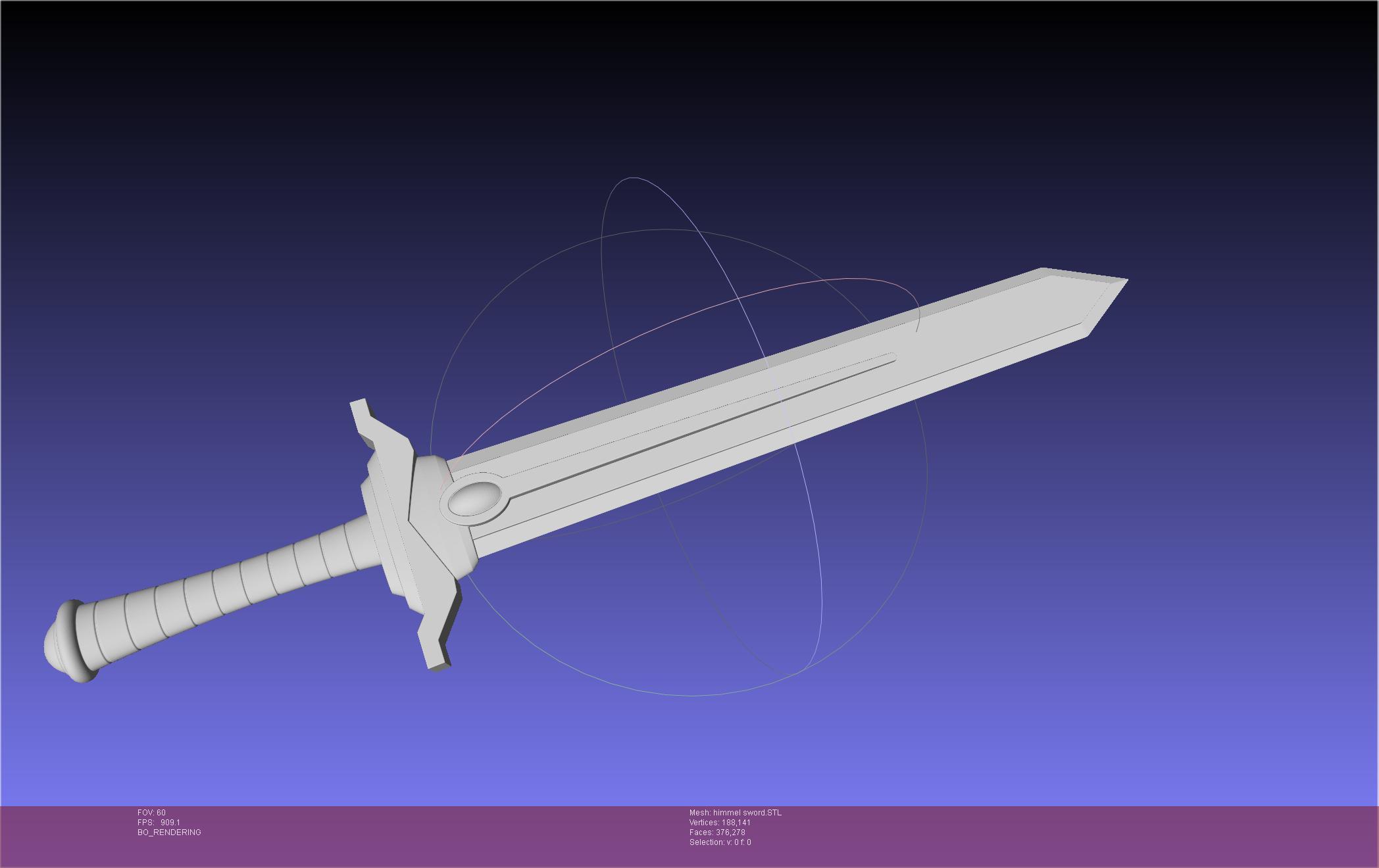 Frieren Himmel Hero Sword Printable Assembly 3d model