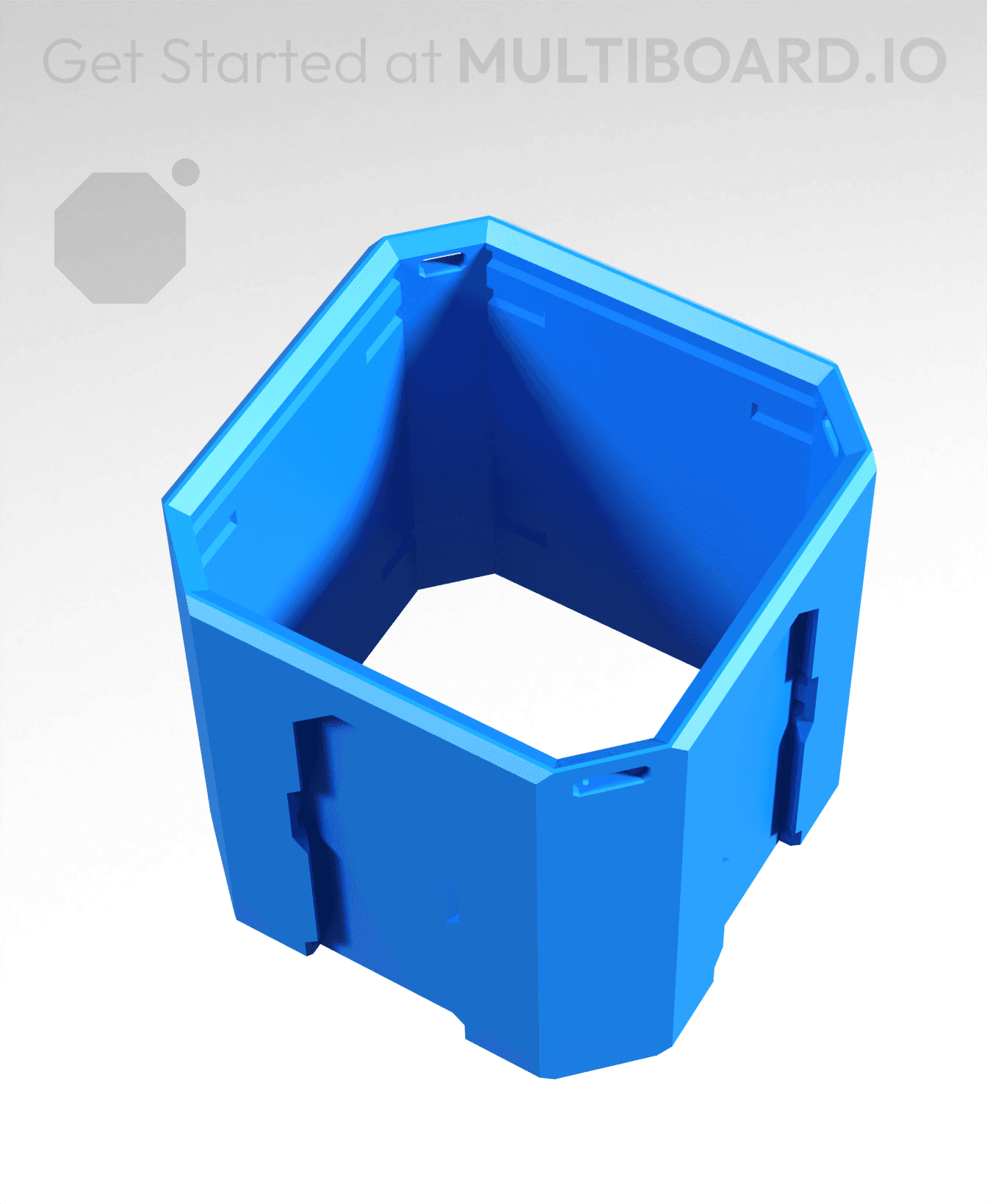 1x1x1 - Topped Multipoint Rail - Pop-In Bin Extension 3d model