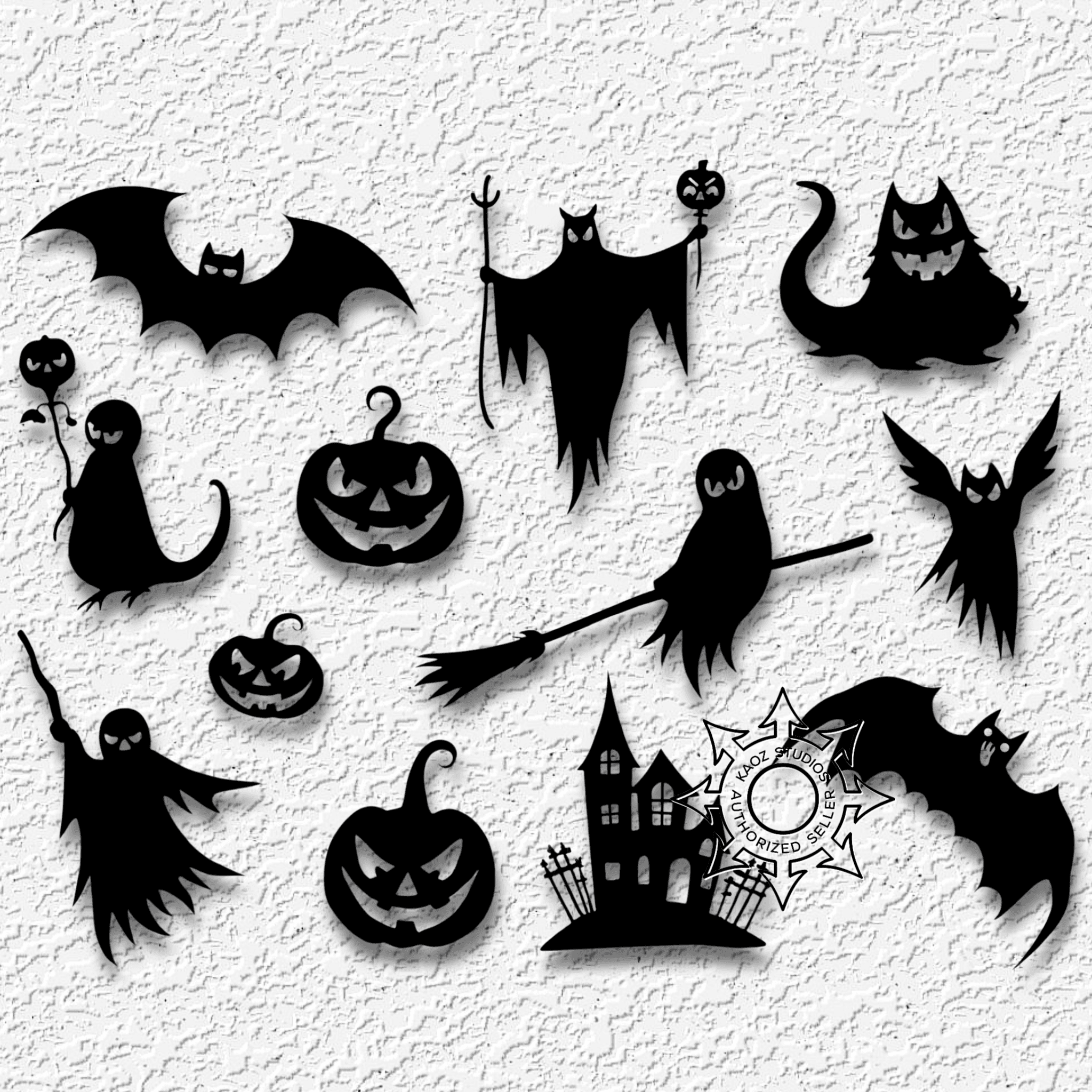 HALLOWEEEN PHANTOM PACK 12 Party charms wall art decor 3d model