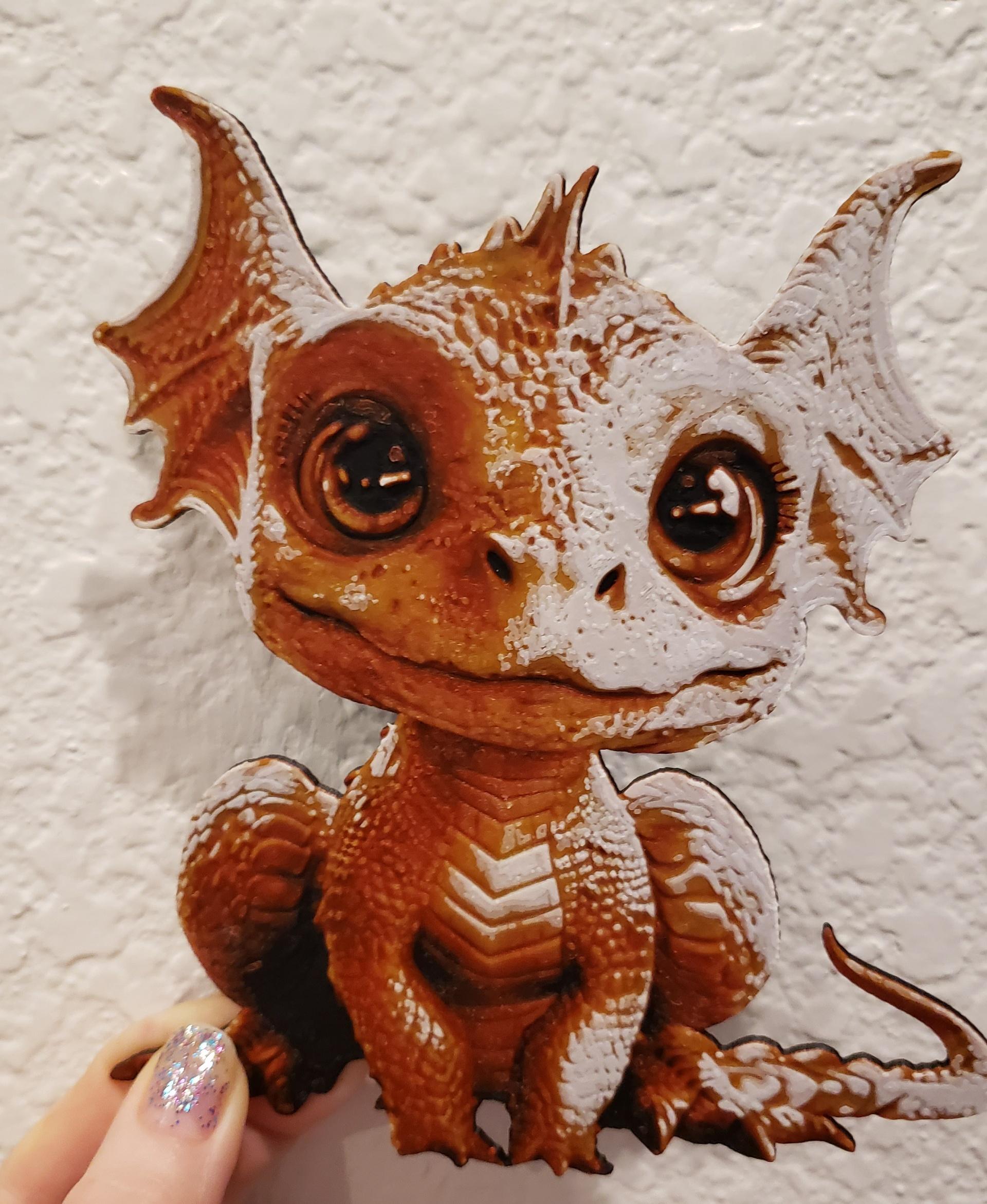 Baby Fire Dragon Elemental Dragon Decoration Full Color Print Decor - Anyone ready to adopt ?? 🥰 🐲🐉 - 3d model