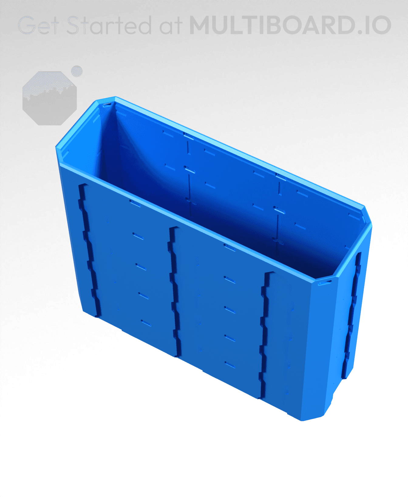 3x1x2.5 - Topped Multipoint Rail - Universal Click-In Multibin Shell Extension 3d model