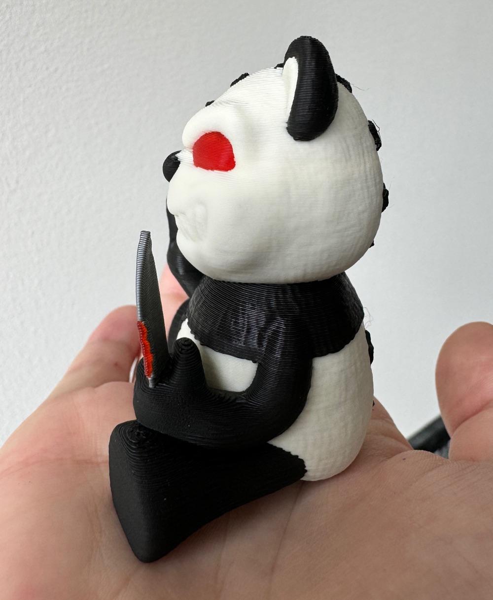 Naughty Panda Flipping the Bird / 3MF Included / No Supports 3d model