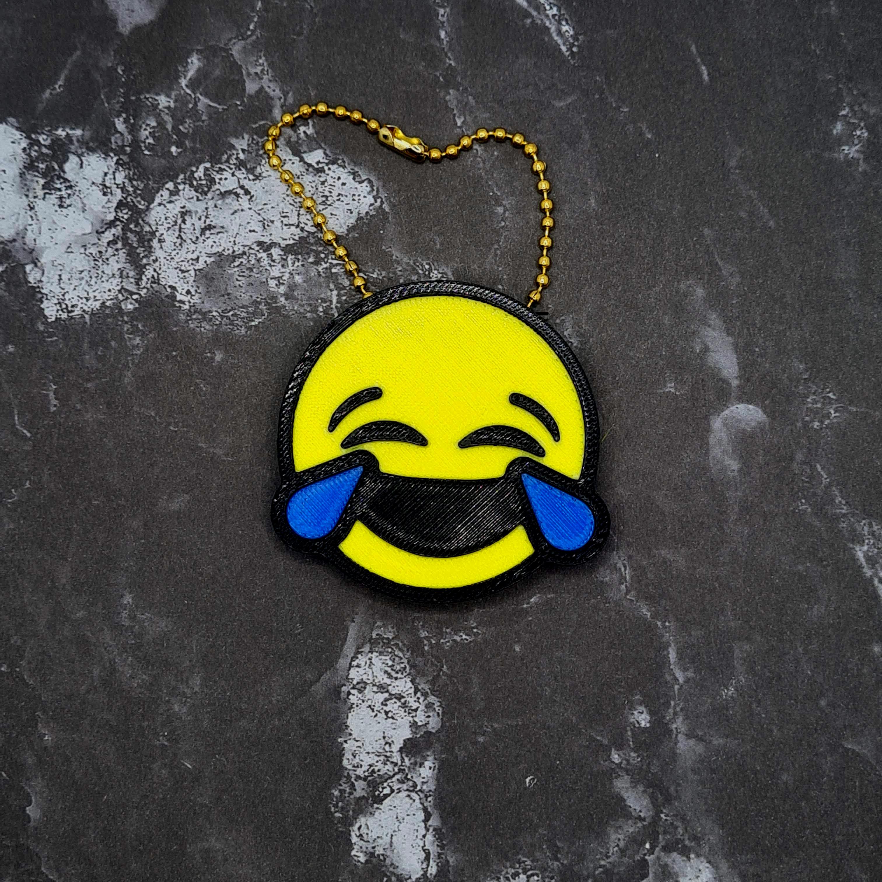 Cry Laugh Face Keychain 3d model