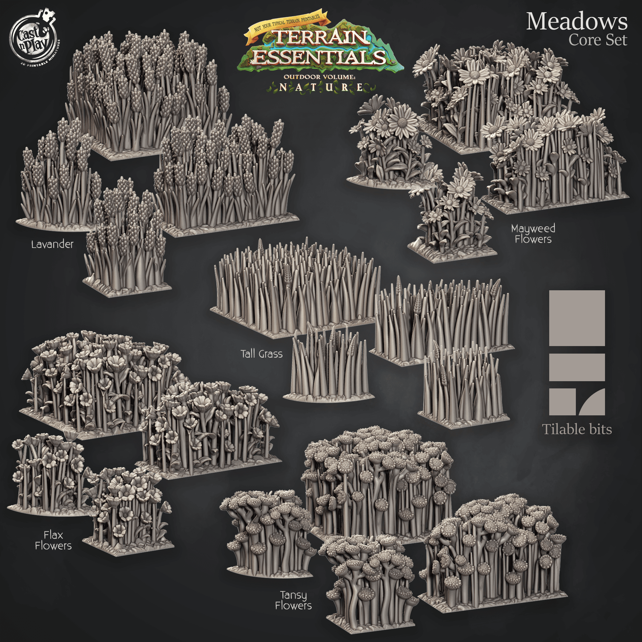 Meadows n Countryside Set (Pre-Supported) 3d model