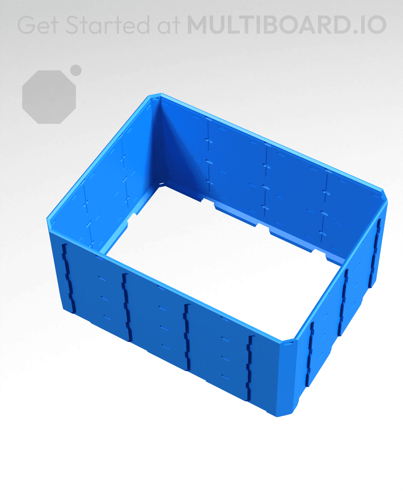 4x3x2 - Topped Multipoint Rail - Universal Click-In Multibin Shell Extension 3d model