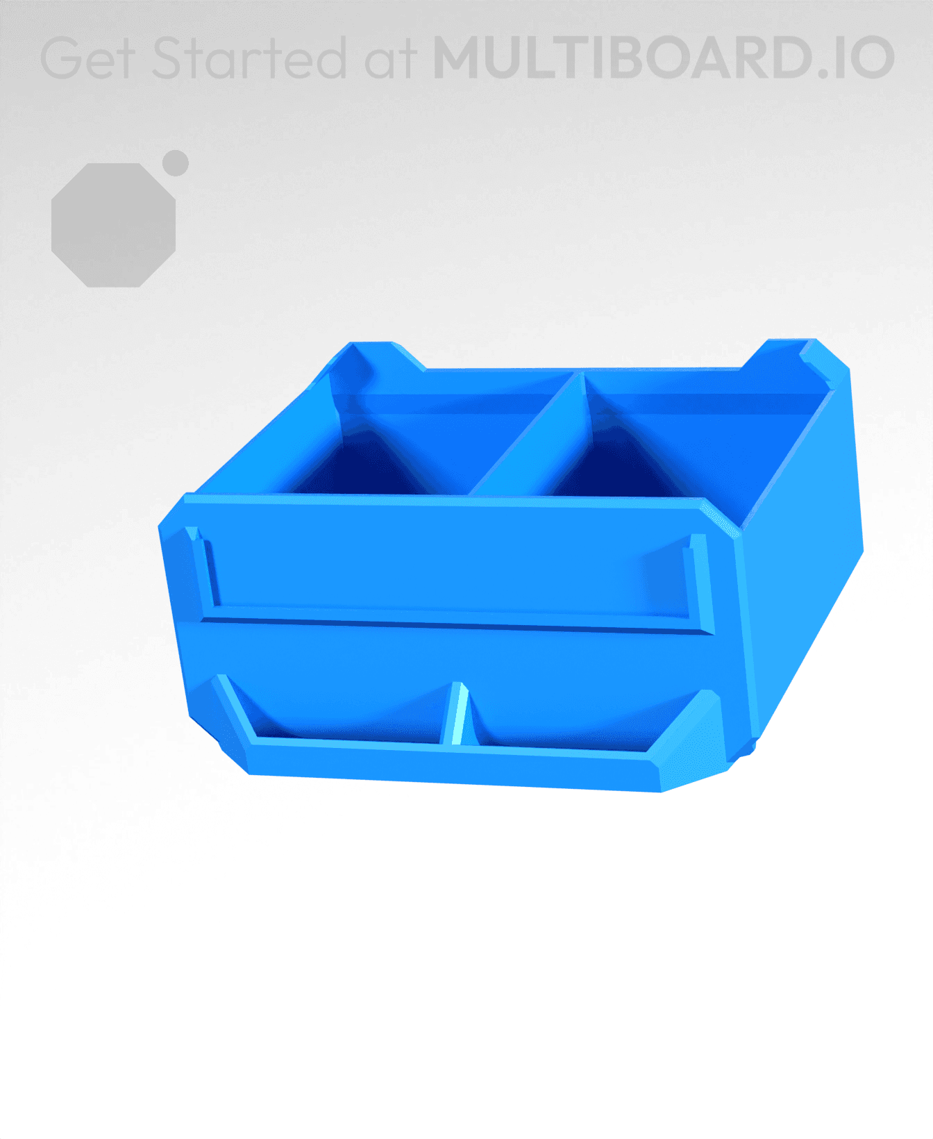 2x1x1.5-Deep - Linear Divided - Multibin Simple Drawer 3d model