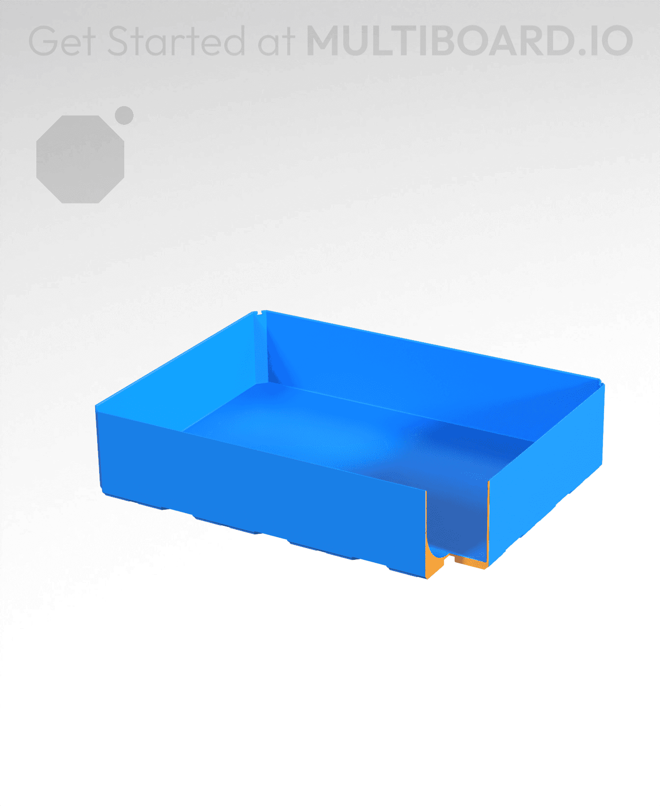 4x3x1 - Curved Bin - Multibin Insert 3d model