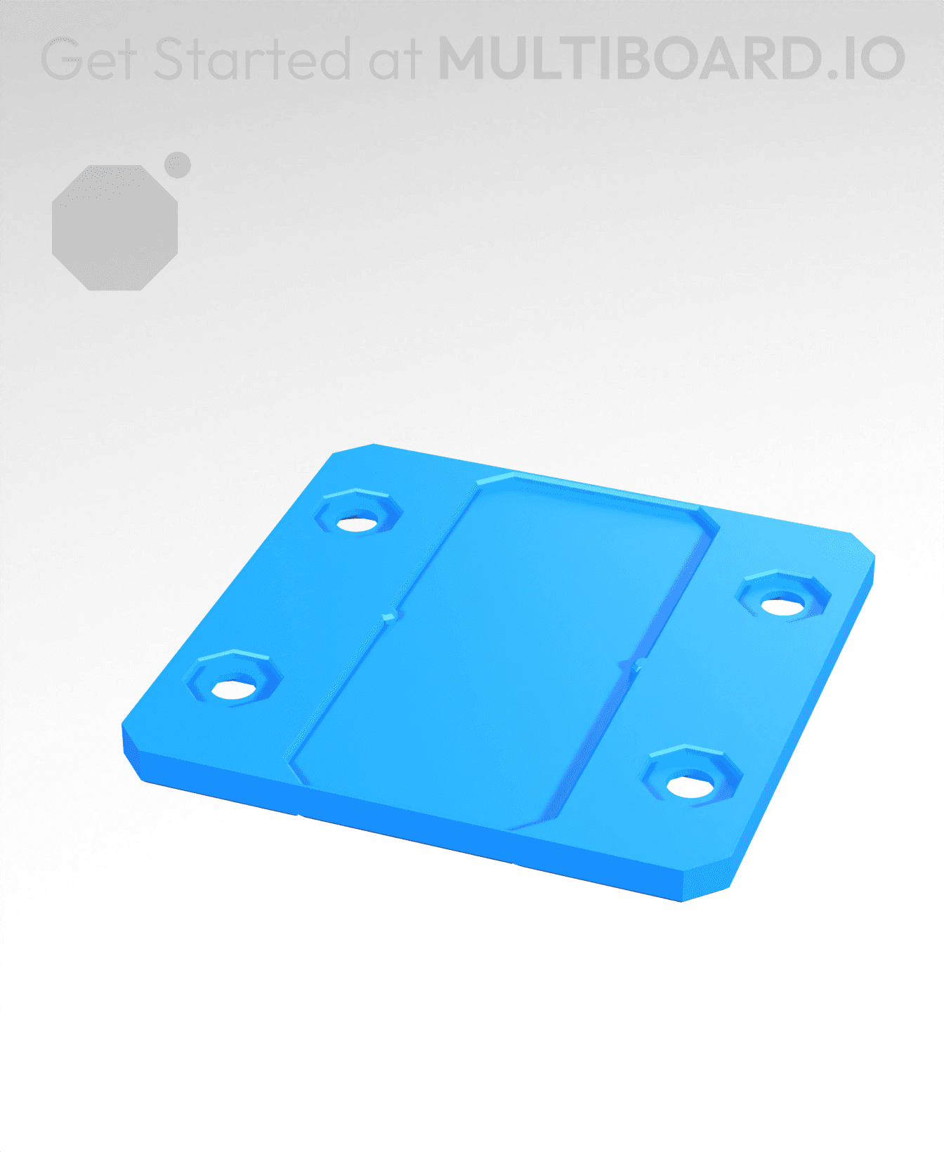 2x2 - Plain - Stacking Plate 3d model