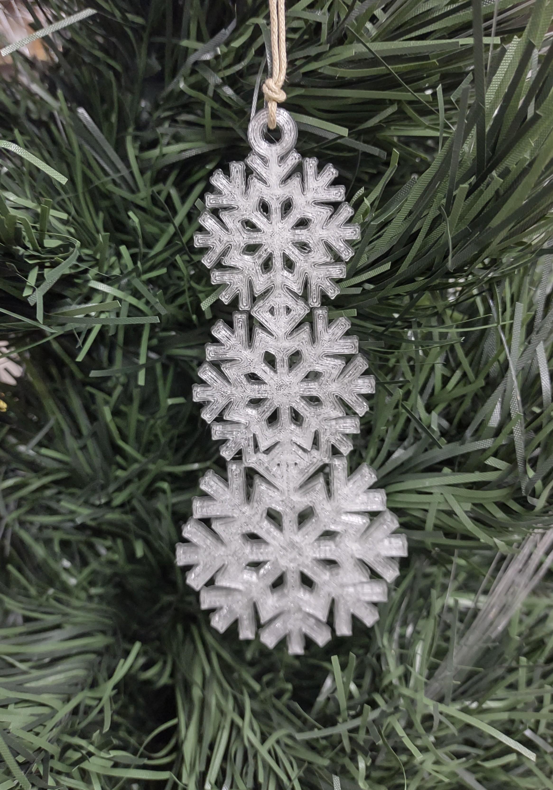 Snowflake Snowman Ornament 3d model