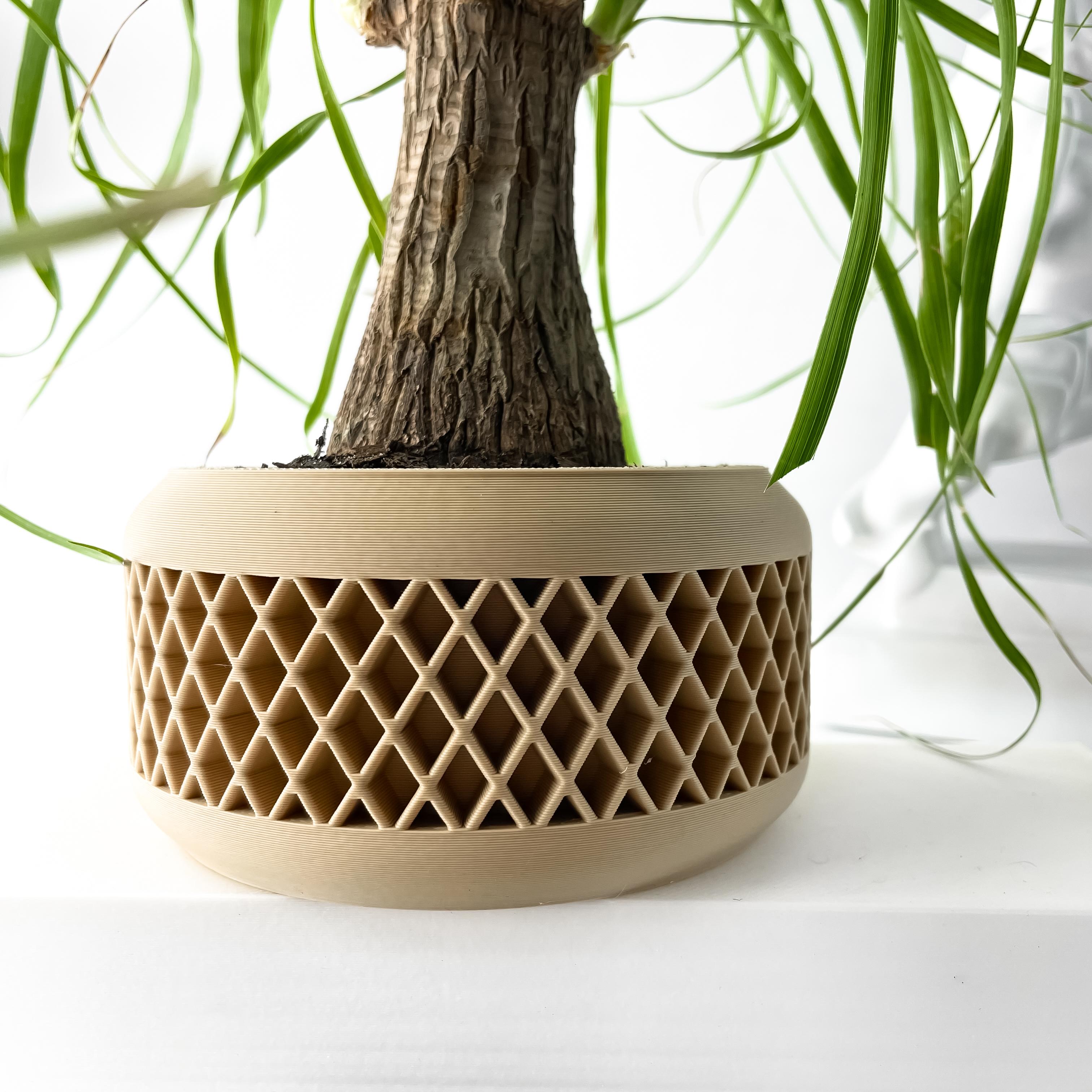The Uvix Planter Pot with Drainage Tray & Stand Included | Modern and Unique Home Decor 3d model