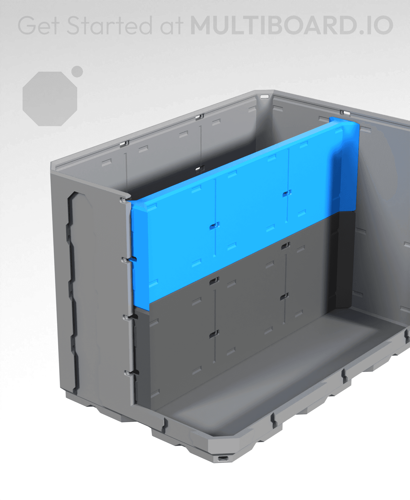 3x1H - Short Top Multibin Divider 3d model