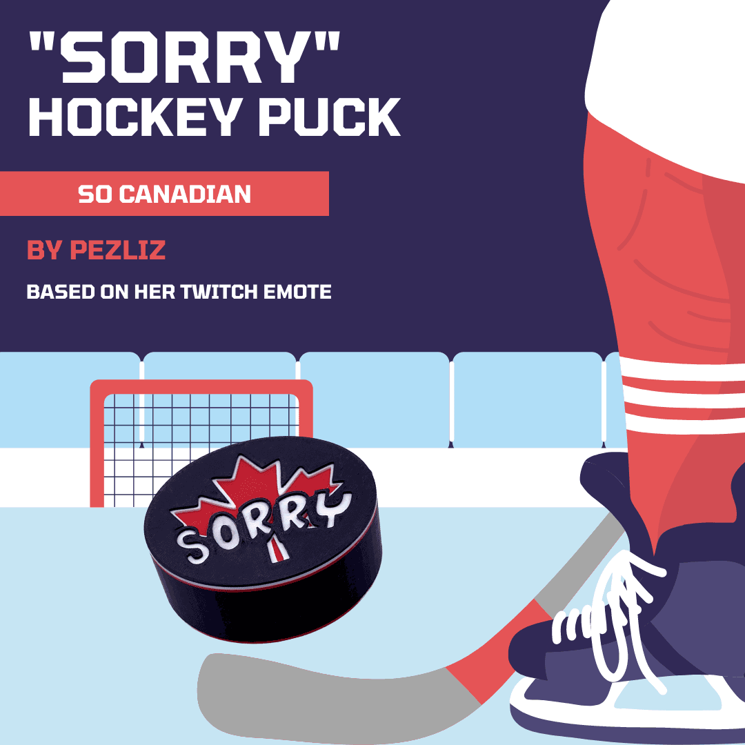 Hockey Puck "Sorry" Canadian Version 3d model