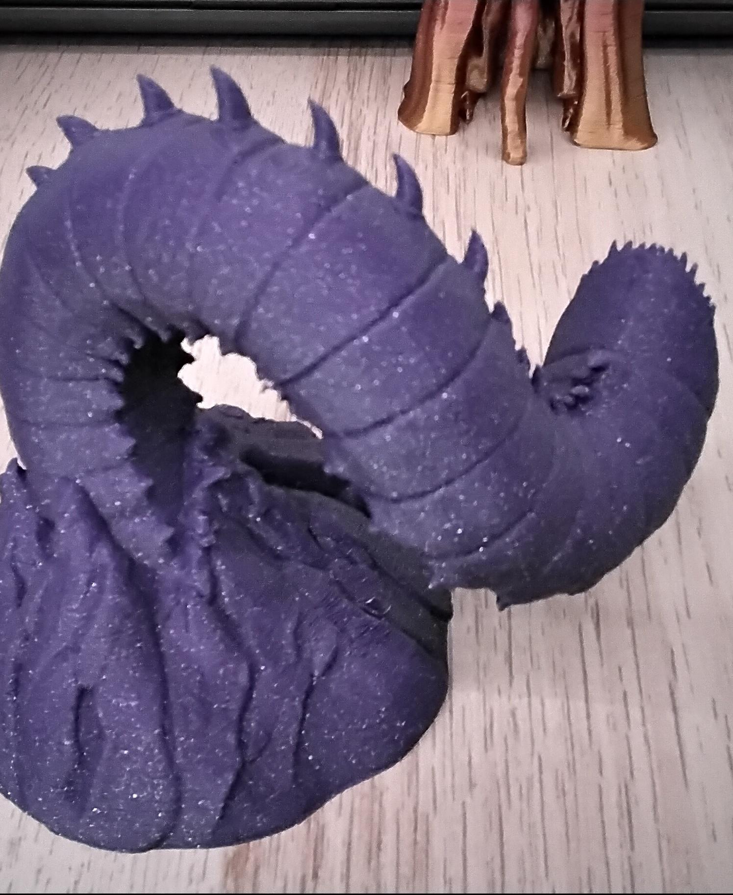 Purple Worm (Pre-Supported) 3d model
