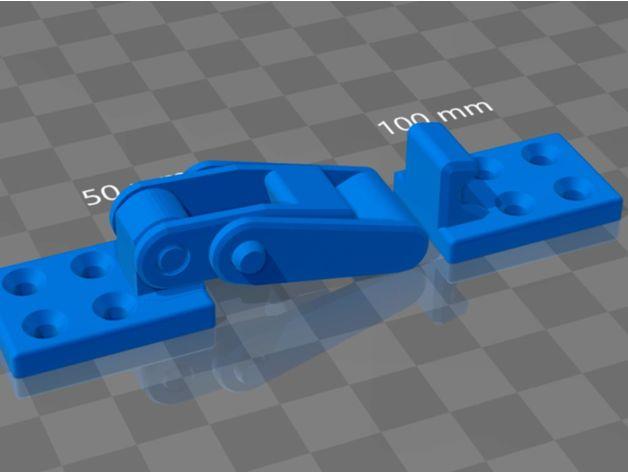 print in place samesize latch 3d model