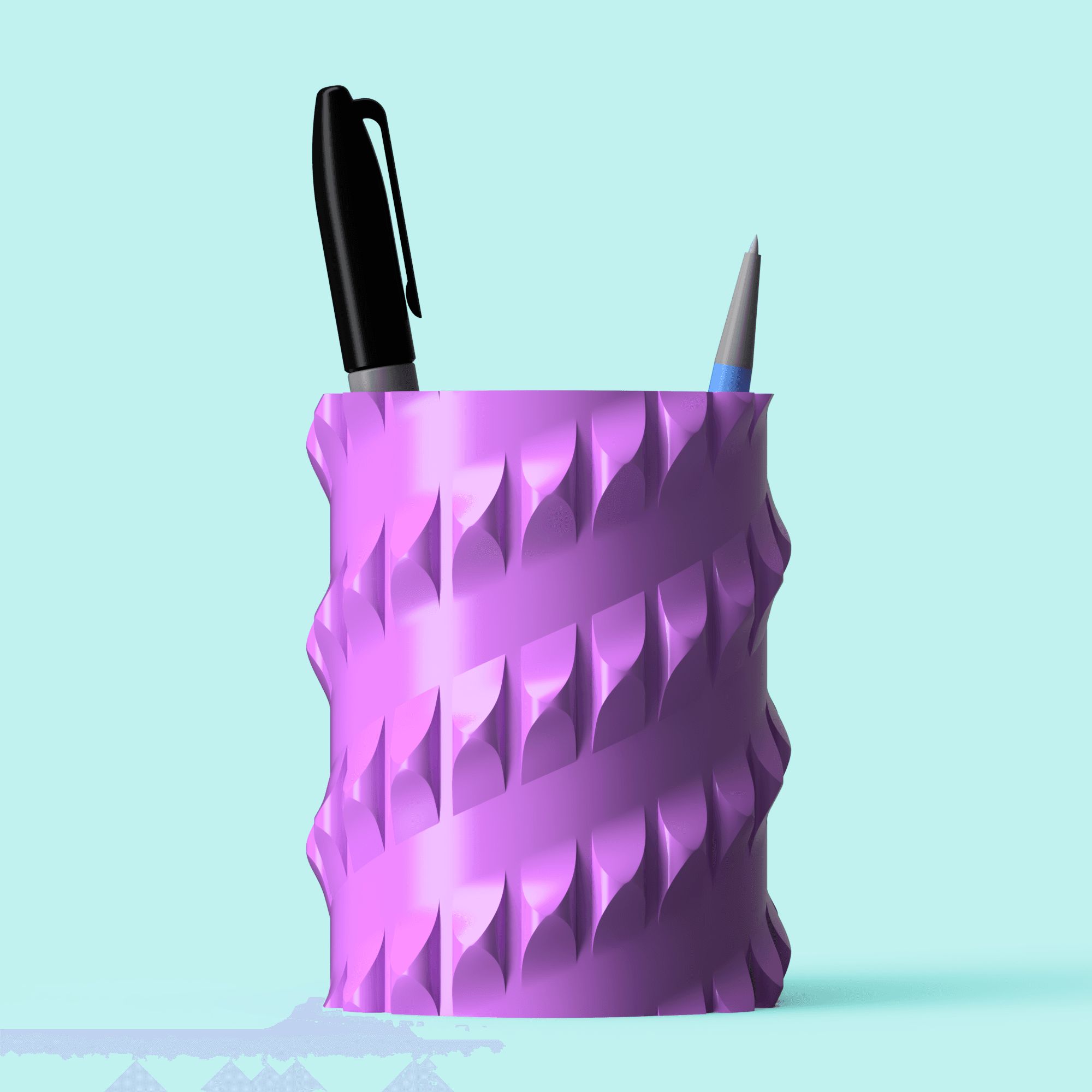 Vanishing Spiral Pen Cup 3d model