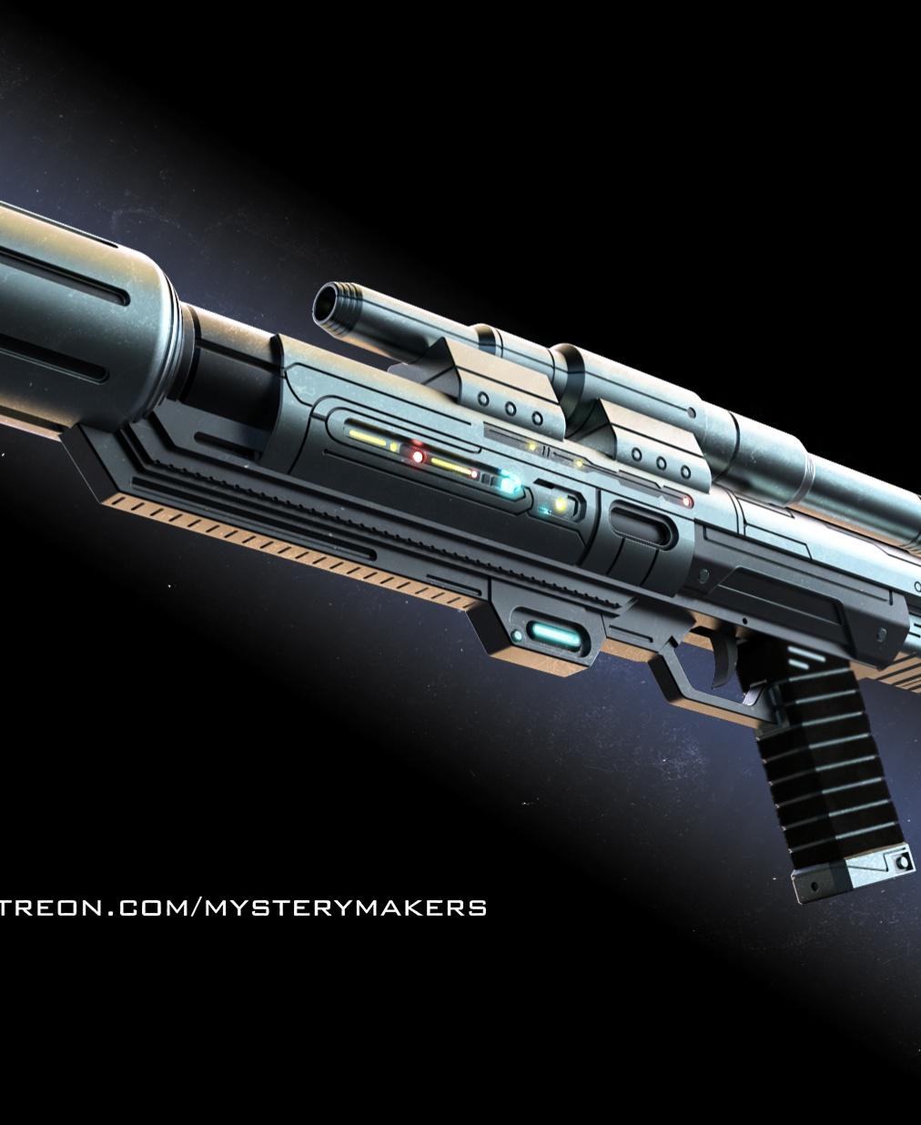 Shae Vizla blaster rifle  3d model