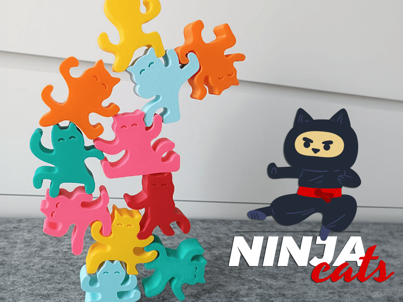 Ninja Cats Stacking Game 3d model