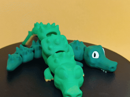 Crocodile Flexi Keychain 🐊 3d model