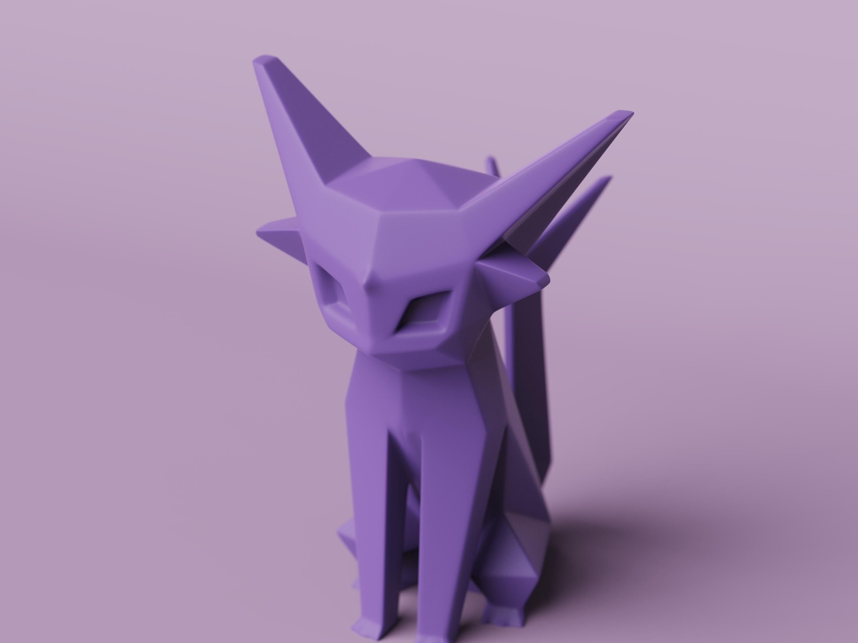 Low-poly Espeon 3d model