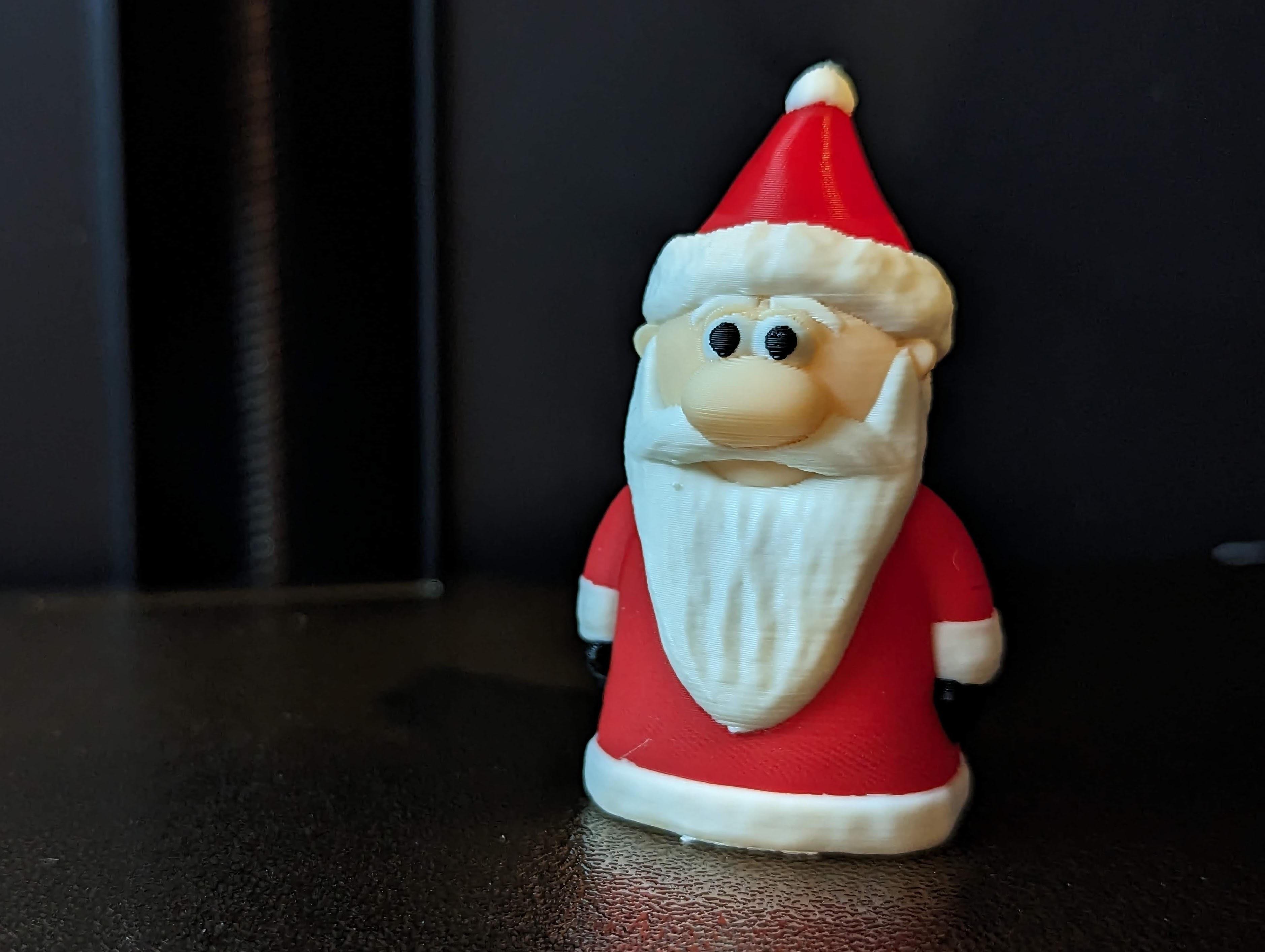 Cartoon Santa (Pre-painted for Bambu Lab) 3d model