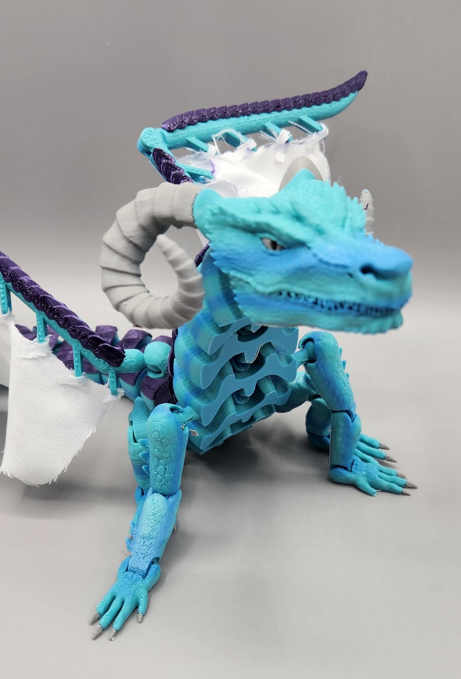 Custom Flex Fidget Dragon 3d model