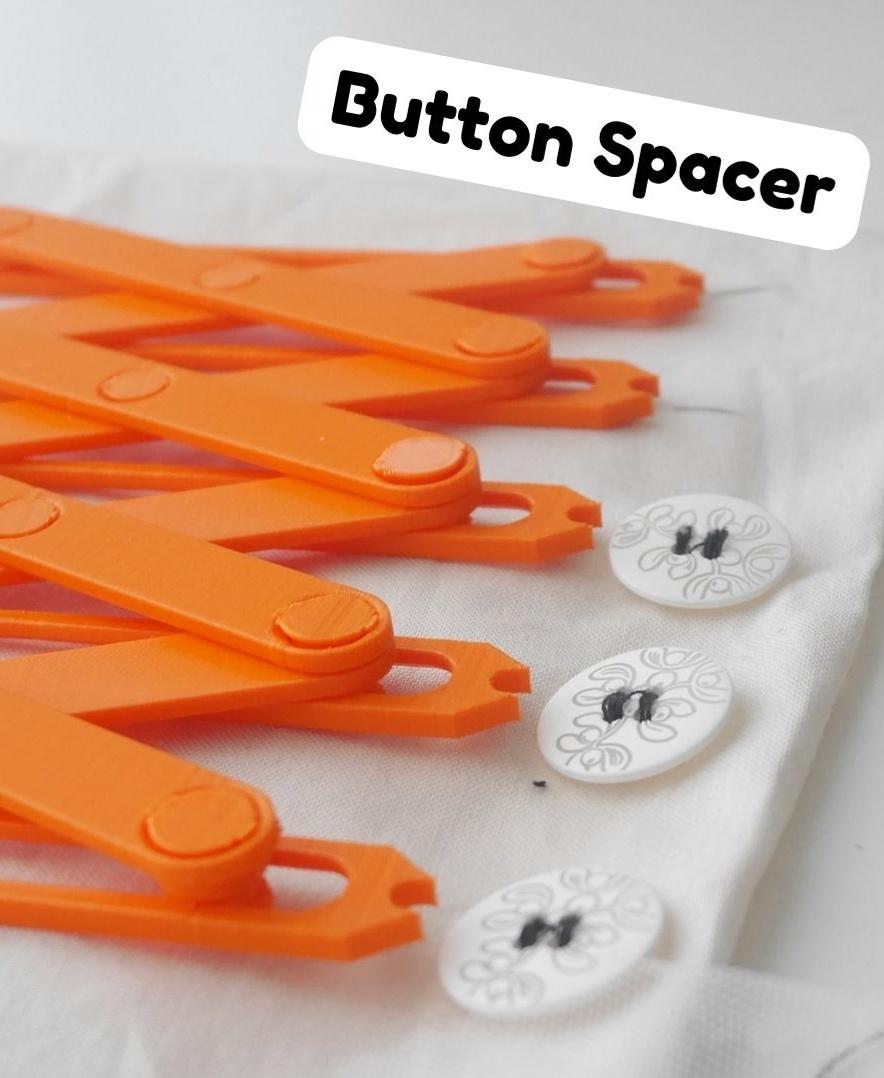 🧵 Button Spacer: Print-in-Place Sewing Gauge! 🧵 3d model