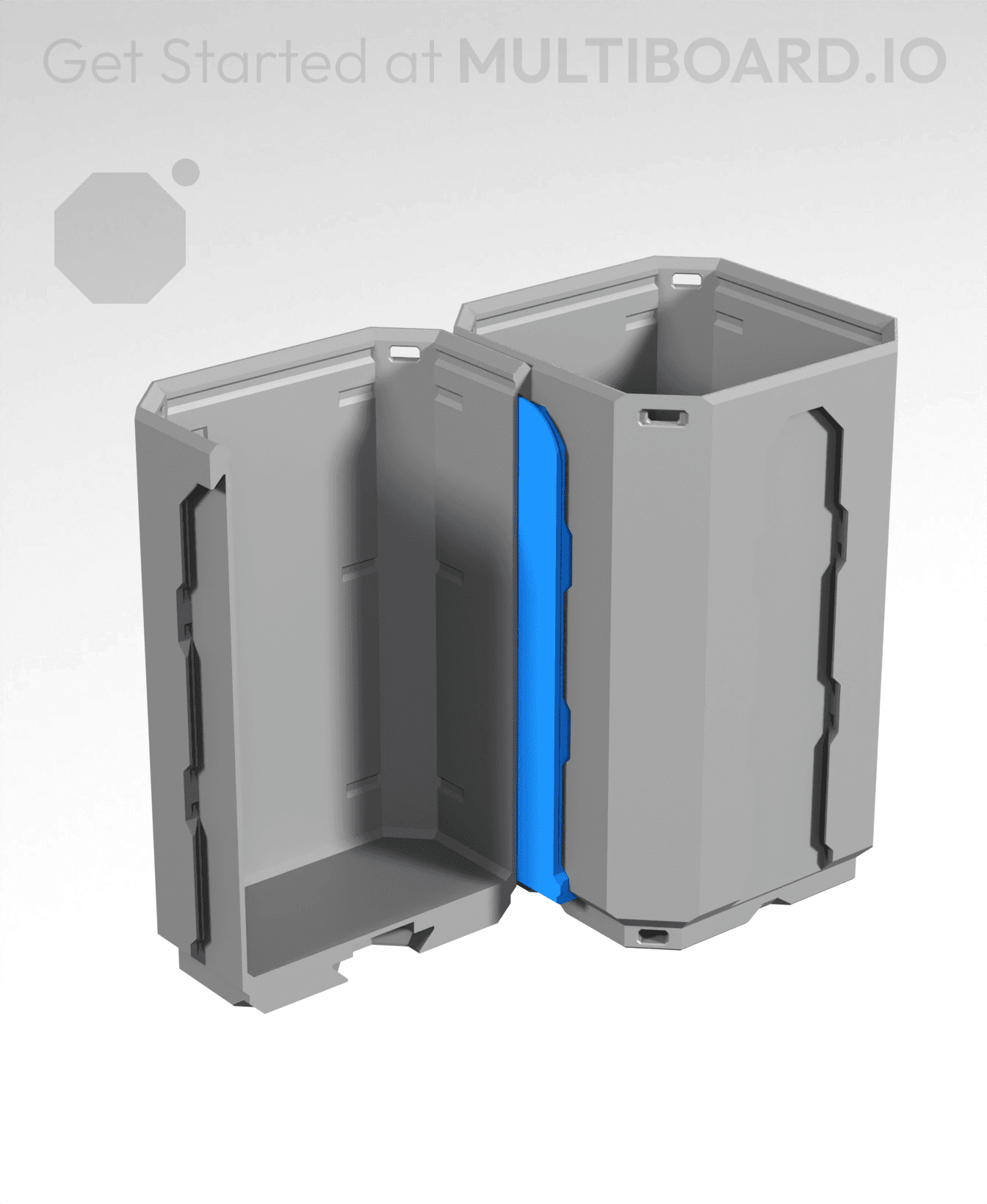 1.5H - Bin-To-Bin Rail Click Connector 3d model