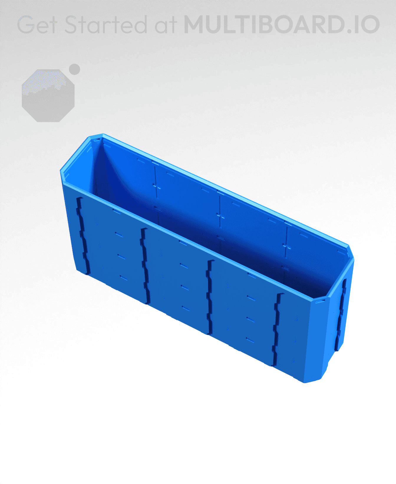 4x1x2 - Topped Multipoint Rail - Universal Click-In Multibin Shell Extension 3d model