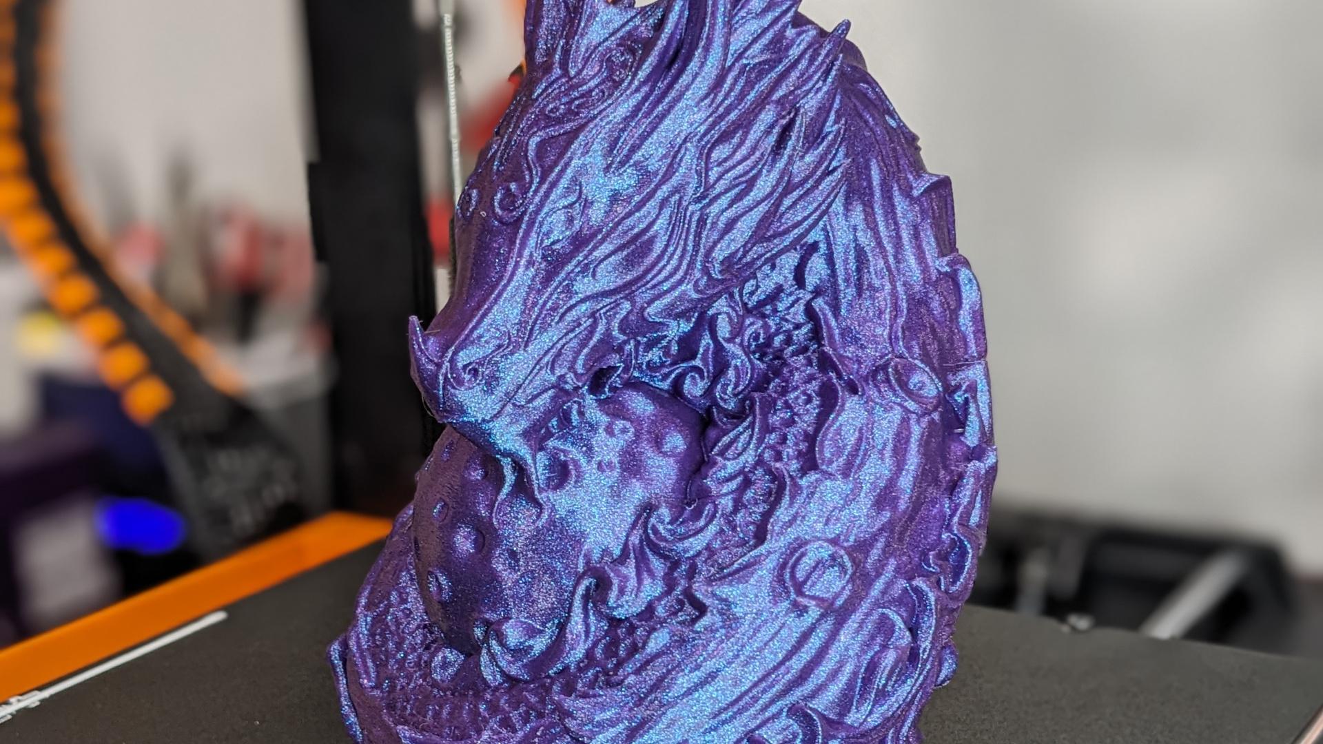 Moon Dragon bust - (Pre-Supported) - Made on an Ender 3 V3 KE - 3d model