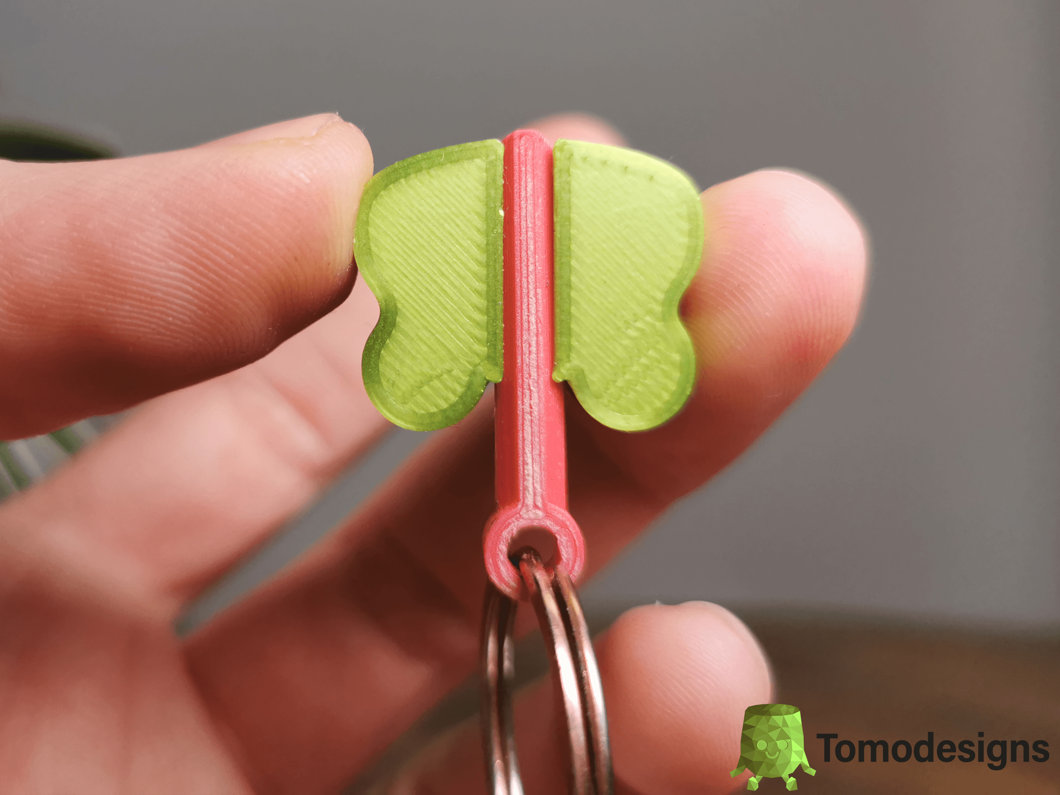 Mini Flip Frog Tongue Keychain 3d model