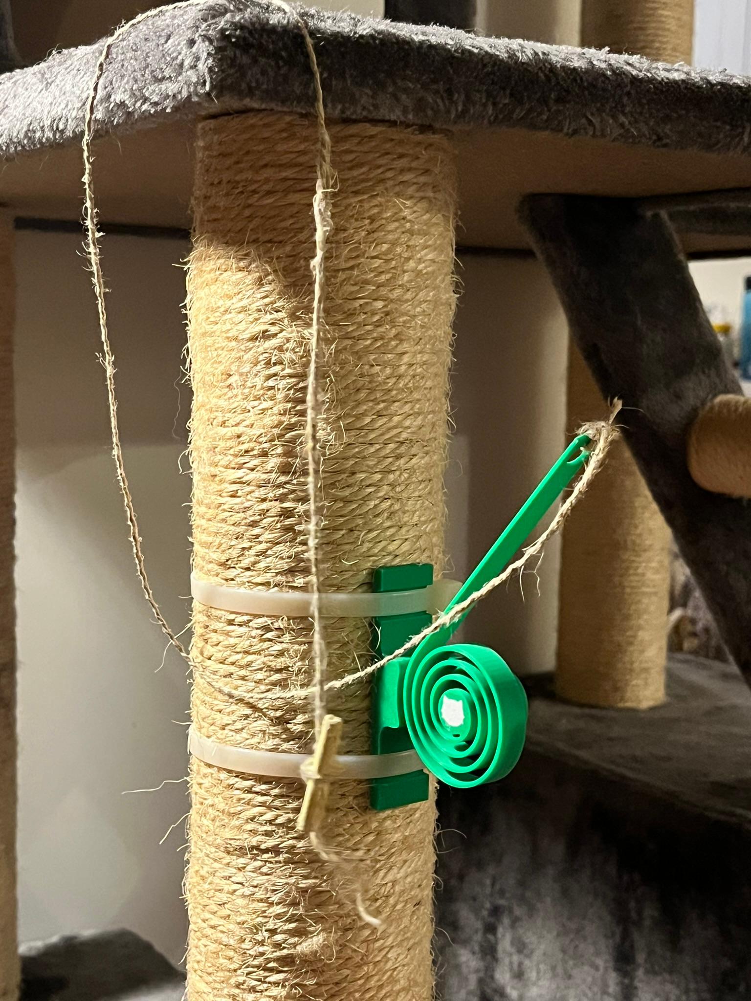 Print in Place Spiral Cat Toy for Scratching Post 3d model