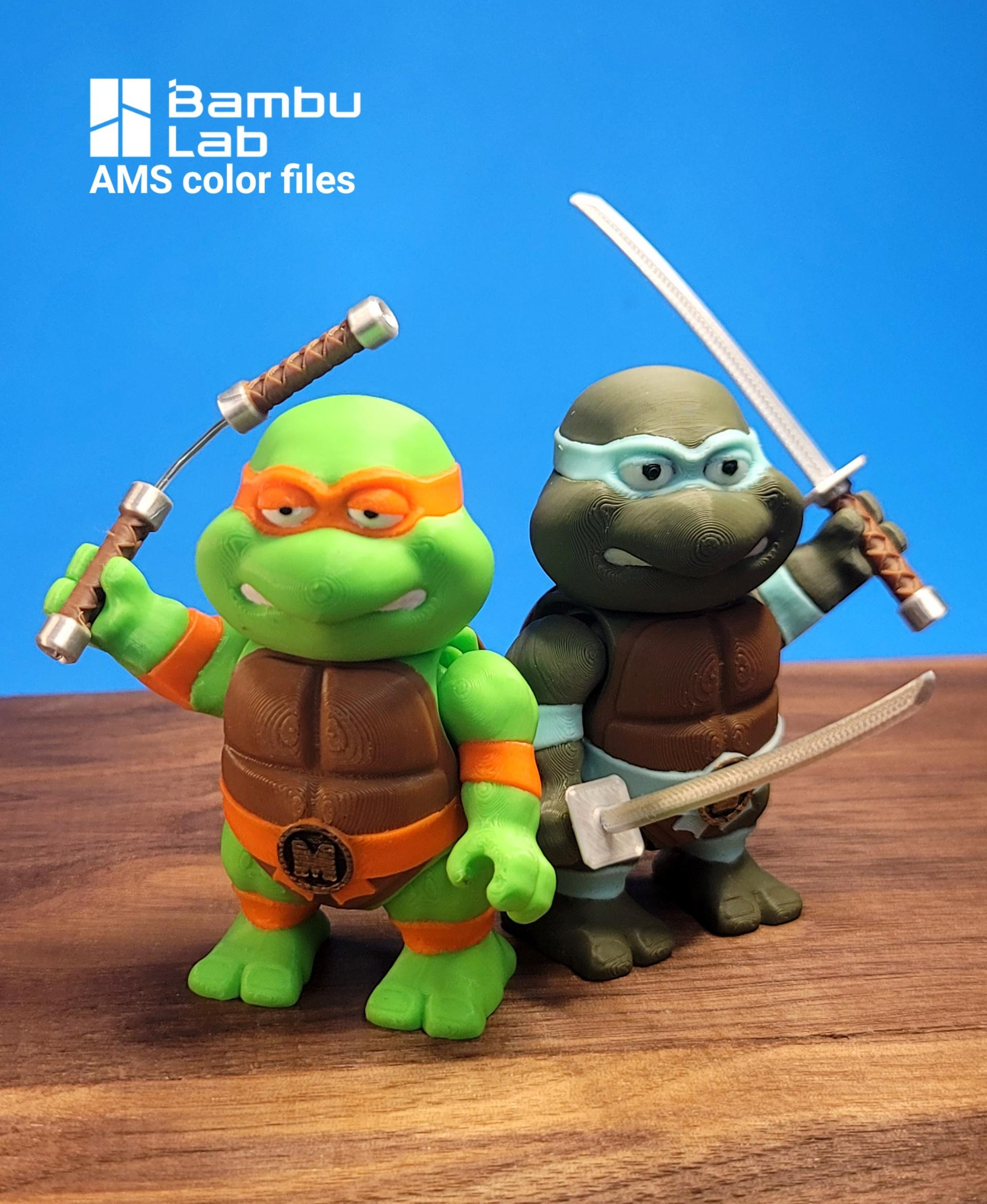 Leonardo and Michelangelo Fexi Combo Pack 3d model