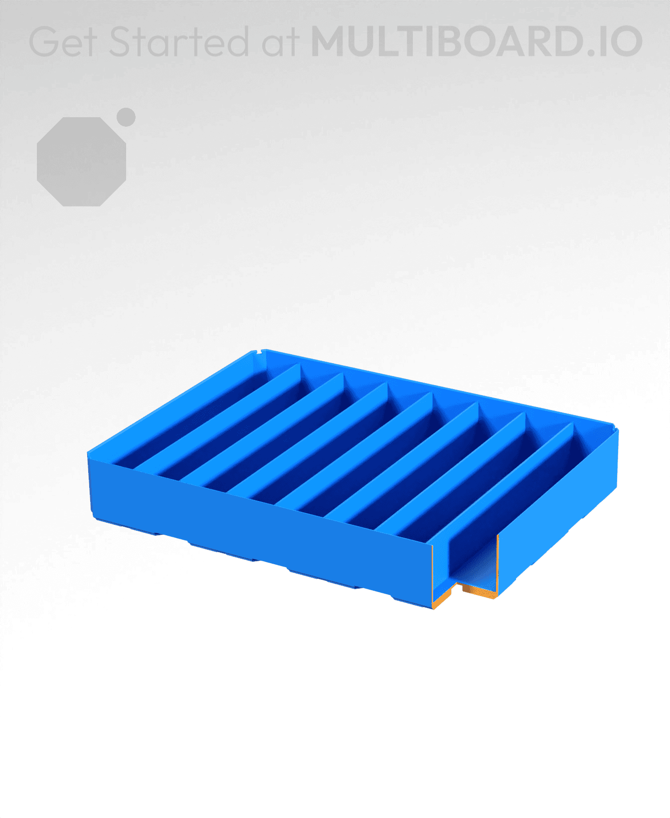 4x3x0.75 - Double Divided Bin - Multibin Insert 3d model