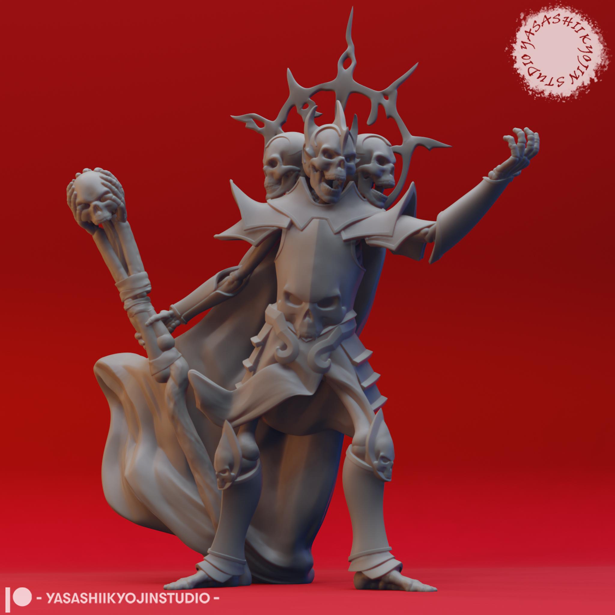 Skull Lord - Tabletop Miniature (Pre-Supported) 3d model