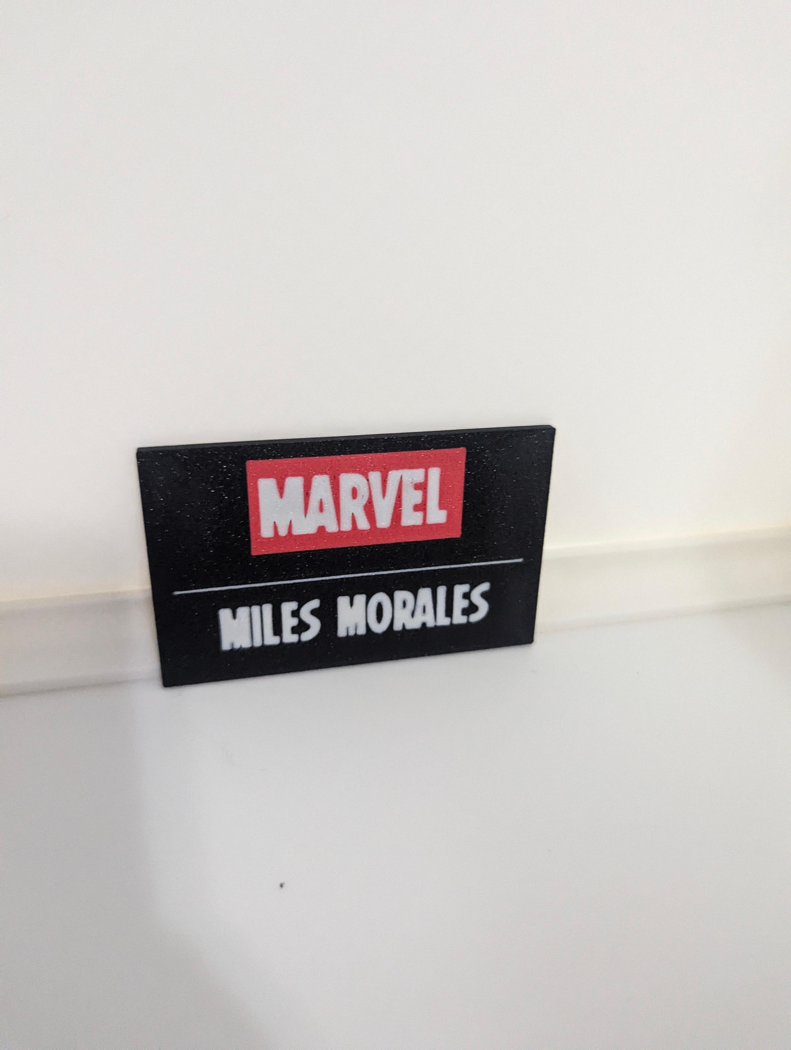 Miles Morales Multicolor Nameplates 3d model