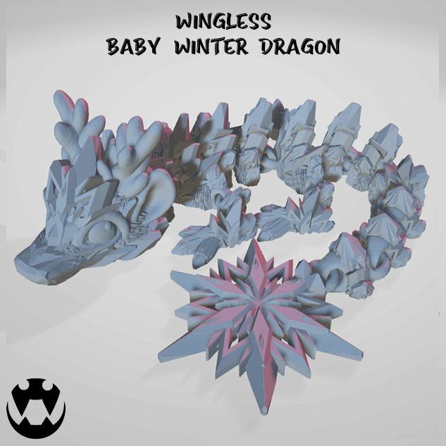 Baby Winter Dragon 3d model